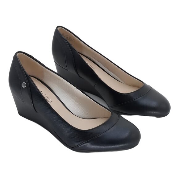 LifeStride Dreams Wedge Pumps Black Women 6W - Picture 4 of 6
